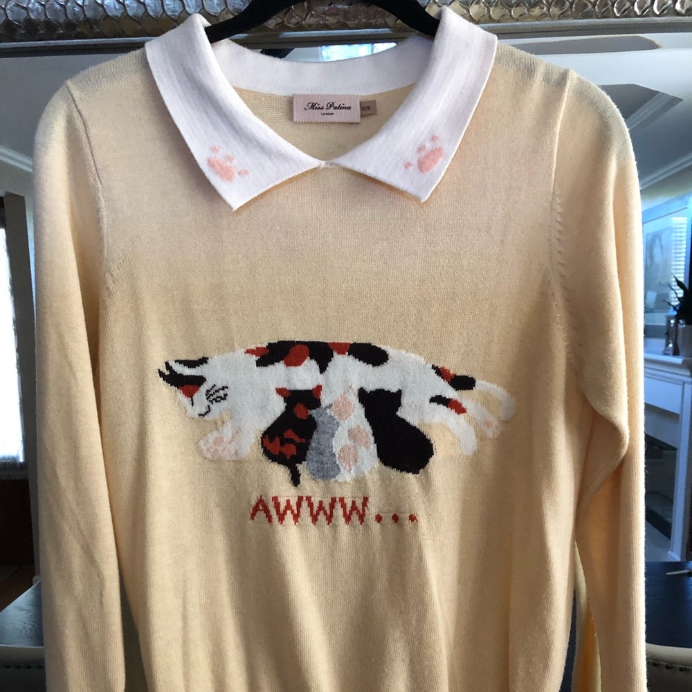 Piss Patina adorable mama kitty sweater